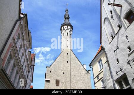 Tallinn ist die Hauptstadt, Primat und die bevölkerungsreichste Stadt Estlands. Das Hotel liegt im nördlichen Teil ... Tallinns Altstadt ist eine der besten erhalten Stockfoto