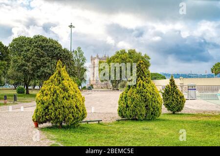 Portugal, Estremadura, Lissabon, Belem, Monumento Combatentes Ultramar, Denkmal für die überseeischen Kämpfer Soldaten der portugiesischen Armee gewidmet Stockfoto