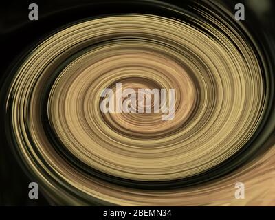 Abstrakte gelbe Spirale Kreise Hintergrund. Stockfoto