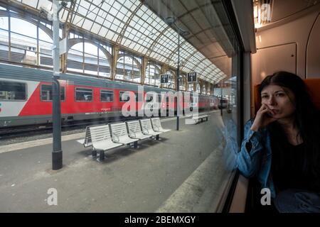 Gare de Nice Ville Bahnhof in Nizza, Frankreich, Europa Stockfoto