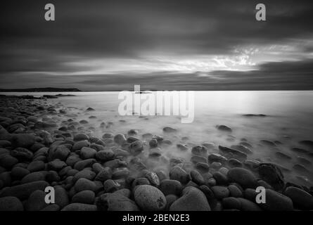 Boulder Beach Sonnenaufgang im Rugged Maine Acadia National Park Stockfoto