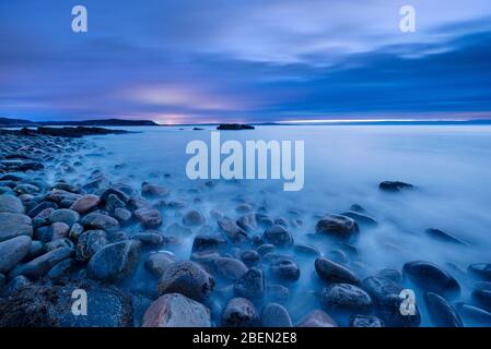 Boulder Beach Sonnenaufgang im Rugged Maine Acadia National Park Stockfoto