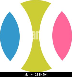 Farbenfrohes Basketball-Symbol. Flache Kugel Silhouette. Stock Vektor