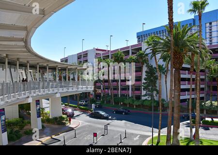 Las Vegas Nevada, USA 30. September 2018. Eingang Ost Valet Parking Flamingo Las Vegas Stockfoto