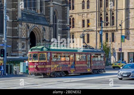 Straßenbahn Melbourne City Circle Stockfoto