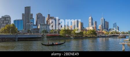 Melbourne Panorama Gondelfahrt Stockfoto