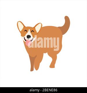 Lustige Hund Clip Art Illustration mit Cartoon-Stil Stock Vektor