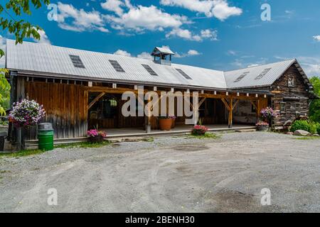 Three Brothers Wasserfälle Naturschutzgebiet Haliburton County Kinmount Ontario Kanada Im Sommer Stockfoto