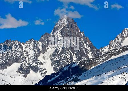 Aiguille du Chardonnet, Mont Blanc Massiv, Chamonix, Haute-Savoie, Frankreich Stockfoto