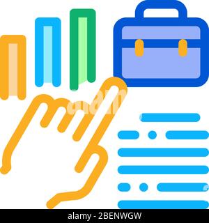 Verbesserte Effizienz Symbol Vektor-Kontur Illustration Stock Vektor