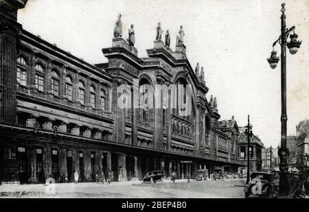 Vue de la gare du Nord a Paris (Blick auf den Nordbahnhof in Paris) carte postale 1910 environCollection privee Stockfoto