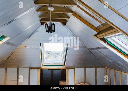 Unvollendete Wohn Loft Umbau Stockfoto