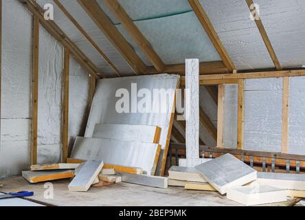Unvollendete Wohn Loft Umbau Stockfoto