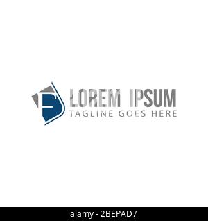 Blau grau Kreis Initial F Letter Logo Design Vektor Grafik Konzept Illustrationen Stock Vektor
