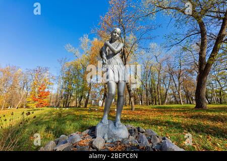 Das 16. Oktober 2019, Foto des Tschernobyl Park Nature Reserve in verlassenen Gebiet in der Ukraine in der Nähe von Tschernobyl Kernkraftwerk, das evakuiert wurde Stockfoto