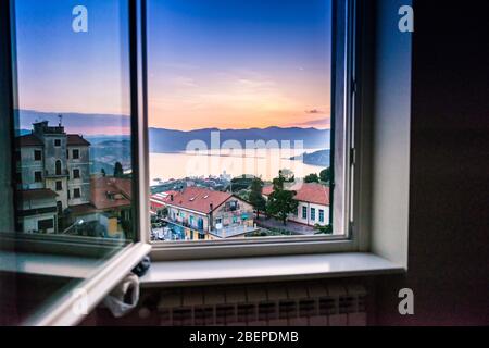 Schönes Panorama von Lerici in Ligurien, Italien. Stockfoto