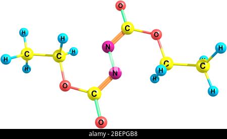 Diethylazodicarboxylat, TOT oder DEADCAT ist eine organische Verbindung mit ungewöhnlichen Namen Stockfoto