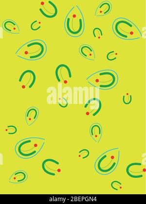 Abstrakt gelber Hintergrund mit floralen dekorativen Elementen Stock Vektor