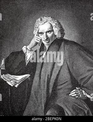 Laurence Sterne, 24. November 1713 - 18. März 1768, war ein anglo-irischer Schriftsteller während der Aufklärung und Vikar, Minister, der Anglikanischen Kirche / Laurence Sterne, 24. 1713. Bis 18. November. März 1768, war ein englisch-irischer Schriftsteller in der Zeit der Aufklärung und Vicar, Pfarrer, der Anglikanischen Kirche, Historisch, digital verbesserte Reproduktion eines Originals aus dem 19. Jahrhundert / digitale Reproduktion einer Originalvorlage aus dem 19. Jahrhundert Stockfoto