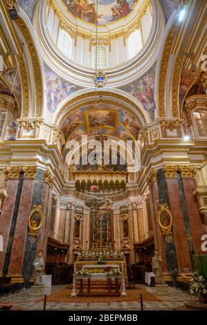 St Paul's Cathedral in der Stadt Mdina, Malta. Stockfoto