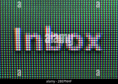Posteingang, auf dem mobilen Bildschirm Stockfoto