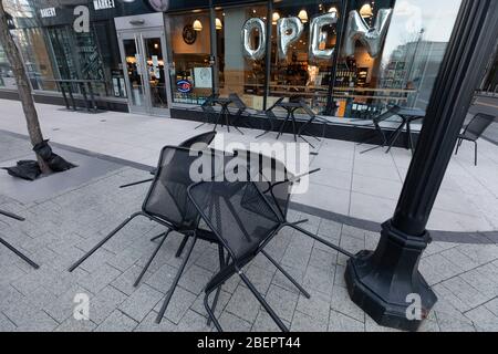 Restaurant nur zum Mitnehmen geöffnet, Boston Massachusetts USA Stockfoto