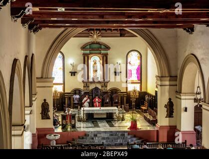 Kathedrale unserer Lieben Frau von Candelaria, Innenraum, Camaguey, Provinz Camaguey, Kuba Stockfoto