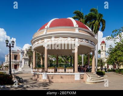 Jose Marti Park, Hauptplatz, Cienfuegos, Provinz Cienfuegos, Kuba Stockfoto