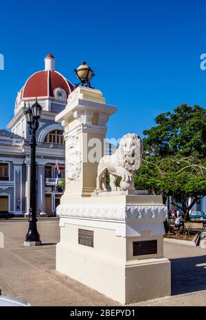 Jose Marti Park und Palacio de Gobierno, Hauptplatz, Cienfuegos, Provinz Cienfuegos, Kuba Stockfoto