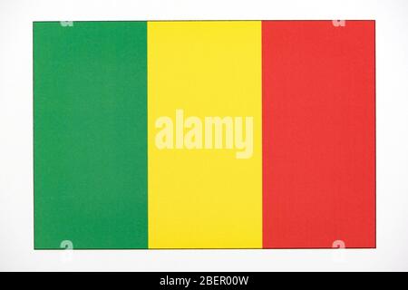 Flagge von Mali. Stockfoto