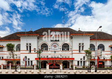 Das Hauptpostamt, Yogyakarta, Java, Indonesien. Stockfoto