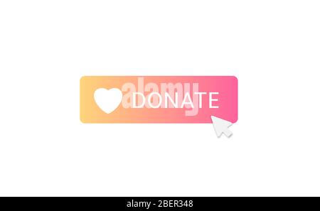 Spenden button Symbol Stock Vektor