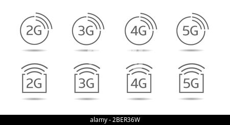 3g Internet Vektor-Symbole Stock Vektor