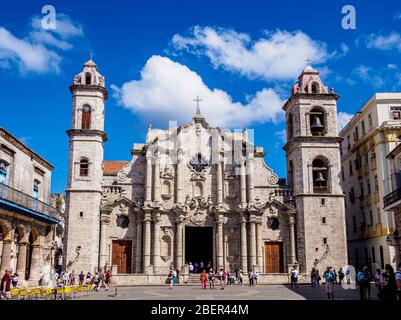 Kathedrale von San Cristobal, Plaza de la Catedral, La Habana Vieja, Havanna, Provinz La Habana, Kuba Stockfoto