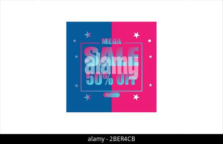 Sale Tag. Sonderangebot, großer Verkauf, Rabatt, bester Preis, Mega-Verkauf Banner. Einkaufen oder Online-Shopping. Aufkleber, Abzeichen Gutschein-Shop Vektor Illustration. Stock Vektor