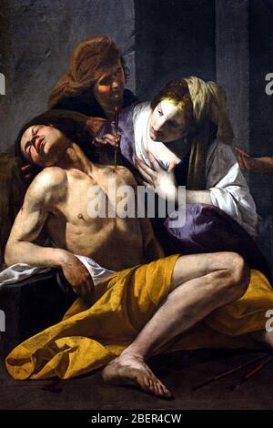 St. Sebastian gepflegt von Saint Irene, 1640, Antonio de Bellis 1616 – 1656 Italienisch, Italien, Stockfoto