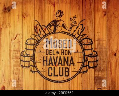 Havanna Club Rum Museum, Innenraum, La Habana Vieja, Havanna, La Habana Provinz, Kuba Stockfoto