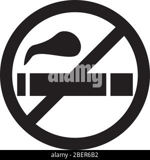 Nichtraucher Symbol Vektor Glyph Design Stock Vektor