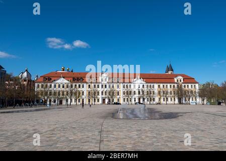 14. April 2020, Sachsen-Anhalt, Magdeburg: Blick auf den landtag Sachsen-Anhalt. Foto: Stephan Schulz/dpa-Zentralbild/ZB Stockfoto