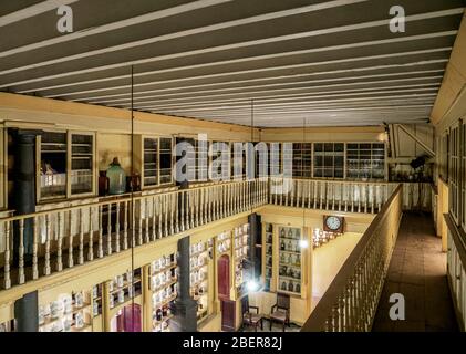 Pharmazeutisches Museum, Innere, Matanzas, Provinz Matanzas, Kuba Stockfoto