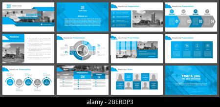 Präsentationsvorlagen, Unternehmen. Elemente von Infografiken für Präsentationsvorlagen. Stock Vektor