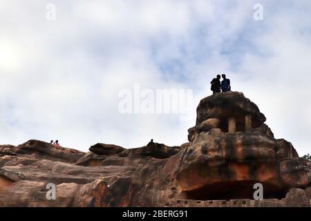 Bhubaneswar, Odisha in Indien am 30. Oktober 2018 - Höhle von Udaygiri in Bhubaneswar in odisha, Indien. Historischer Ort Odisha. Stockfoto
