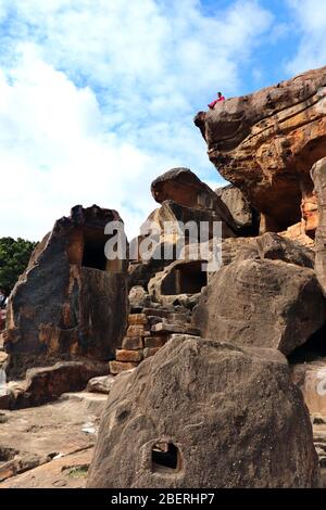 Bhubaneswar, Odisha in Indien am 30. Oktober 2018 - Höhle von Udaygiri in Bhubaneswar in odisha, Indien. Historischer Ort Odisha. Stockfoto
