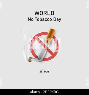 World No Tobacco Day Infografisches Hintergrunddesign.World No Smoking Day Typographical Design Elements.May 31st World no Tobacco Day.No Smoking Day Awa Stock Vektor