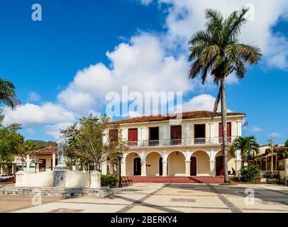 Plaza Mayor oder Jose Marti Park, Vinales Town, Pinar del Rio Province, Kuba Stockfoto