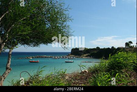 Sandstrände von Zakynthos, Zakintos, griechische Insel im Ionischen Meer, westlich von Peloponnes, der drittgrößte im Archipel der Ionischen Inseln Stockfoto