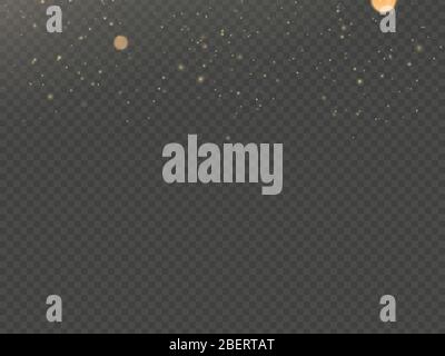 Overlay-Effekt Glitzer Gold Licht Glanz-Effekt auf transparentem Hintergrund. EPS 10 Stock Vektor