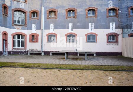 Hof in einem ehemaligen Gefängnis Stockfoto