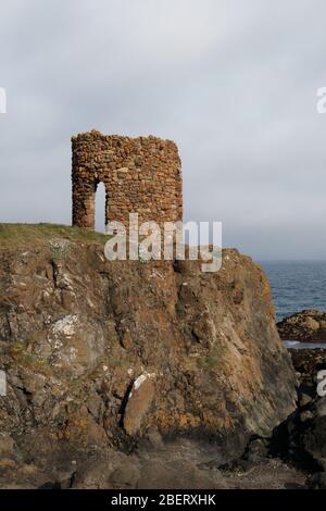 Lady's Tower auf Elie Ness in Fife Scotland. Stockfoto