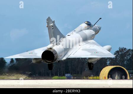 Hellenic Air Force Mirage 2000 während der Übung Iniohos 2018, Griechenland. Stockfoto